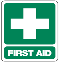 FASTAID SIGN ''FIRST AID'' WITH CROSS 300 X 225MM POLYPROPYLENE